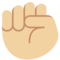 Raised Fist - Medium Light emoji on Twitter